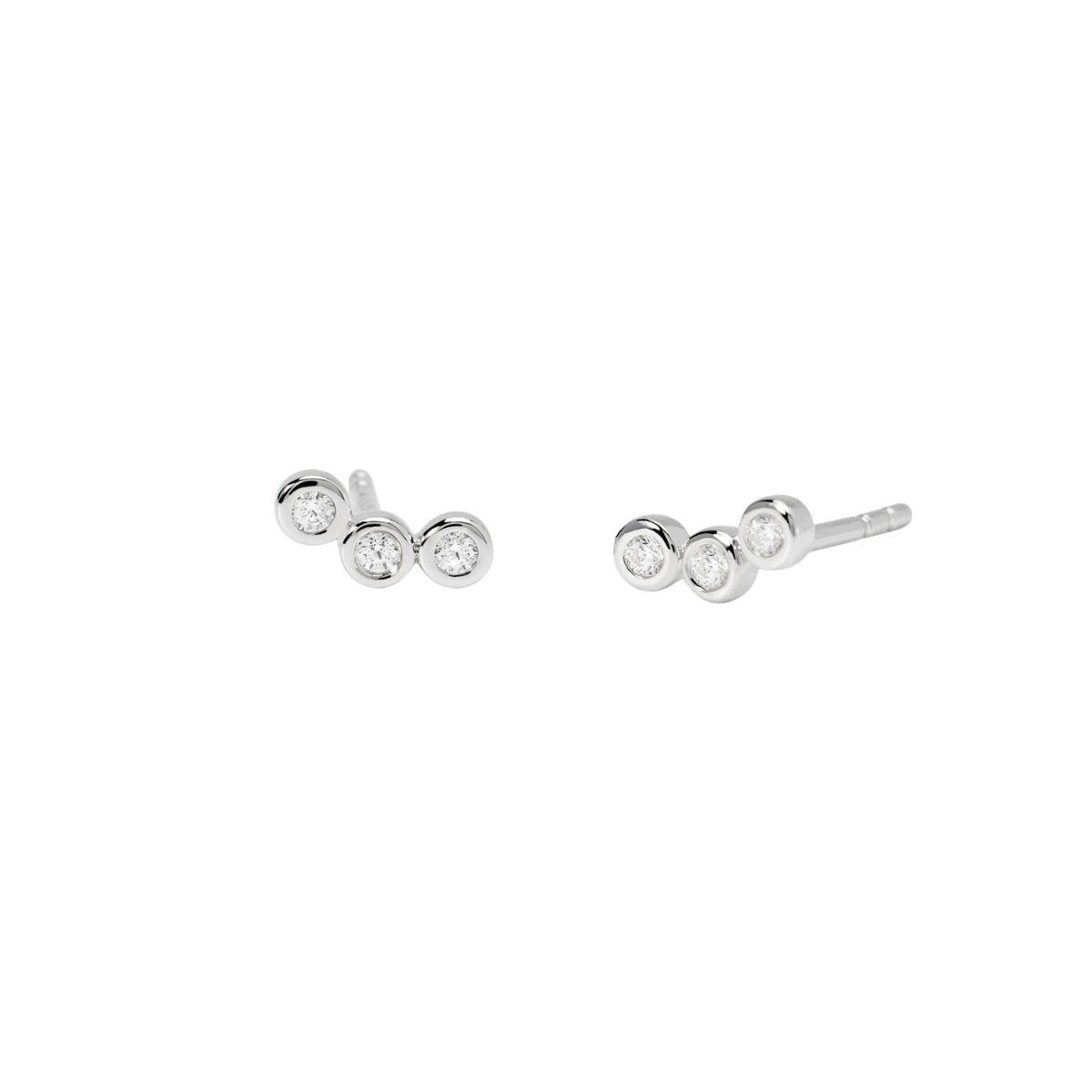 PENDIENTES MABINA DE PLATA Y DIAMANTES CULTIVADOS PESO TOTAL 0,09CT FVS 563900