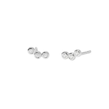 PENDIENTES MABINA DE PLATA Y DIAMANTES CULTIVADOS PESO TOTAL 0,09CT FVS 563900