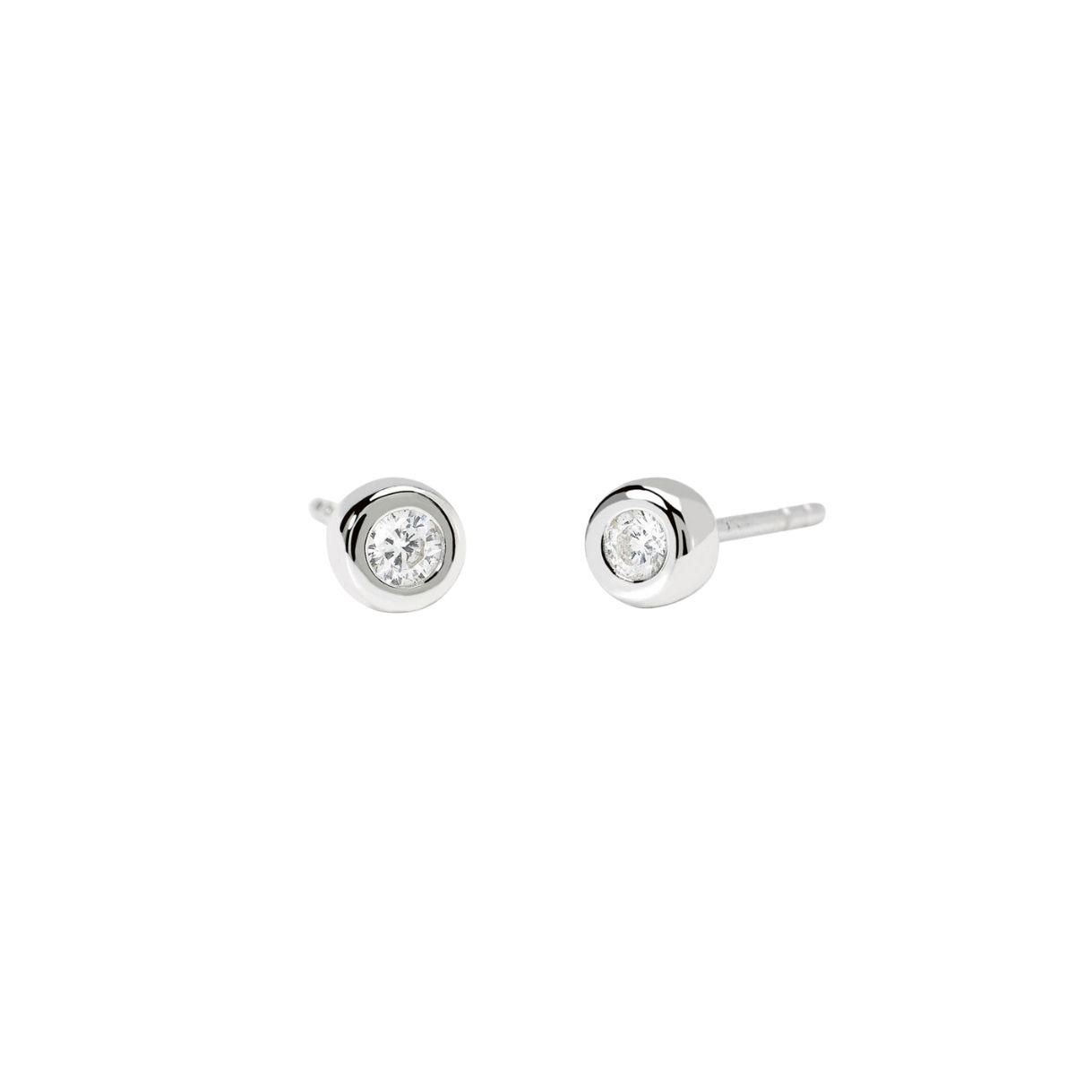PENDIENTES MABINA DE PLATA Y DIAMANTES CULTIVADOS PESO TOTAL 0,11CT FVS 563906