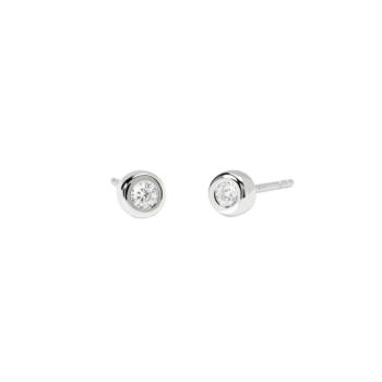PENDIENTES MABINA DE PLATA Y DIAMANTES CULTIVADOS PESO TOTAL 0,11CT FVS 563906