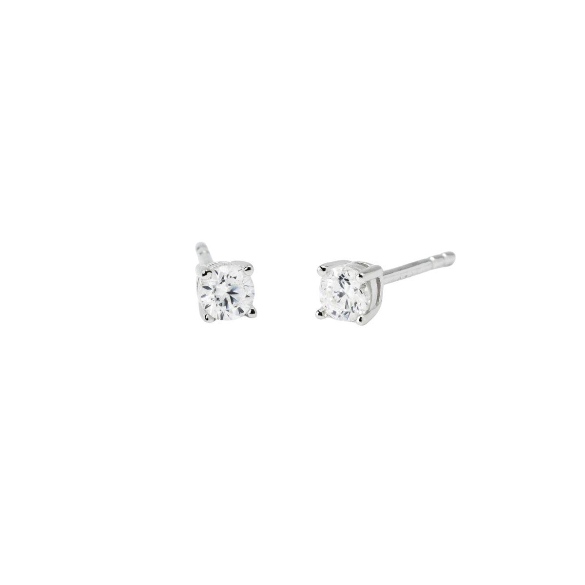 MABINA SILVER AND CULTIVATED DIAMONDS EARRINGS TOTAL WEIGHT 0,36CT FVS 563909