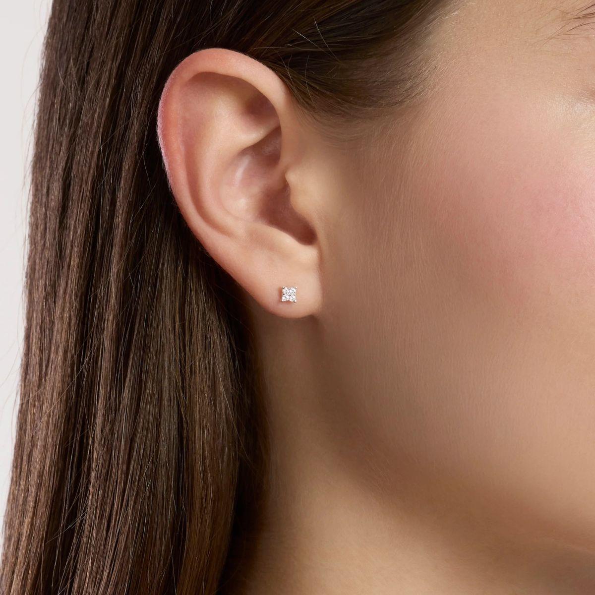 MABINA SILVER EARRINGS WITH LAB-GROWN DIAMONDS 0.016 CT F VS 563953