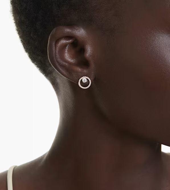 SWAROVSKI ROSE GOLD-TONE PLATED EARRINGS 5692263