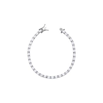 PULSERA VIDAL & VIDAL DE PLATA CON CIRCONITAS BLANCAS S60701B065