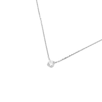 COLGANTE SOLITARIO DE ORO BLANCO Y DIAMANTE CULTIVADO PSW10226