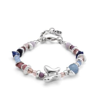 METAMORPHOSIS UNO DE 50 BRACELET. MULTICOLOR CRYSTALS, BUTTERFLY, SILVER PLATED. FREE COLLECTION. PUL2378MCLMTLOM
