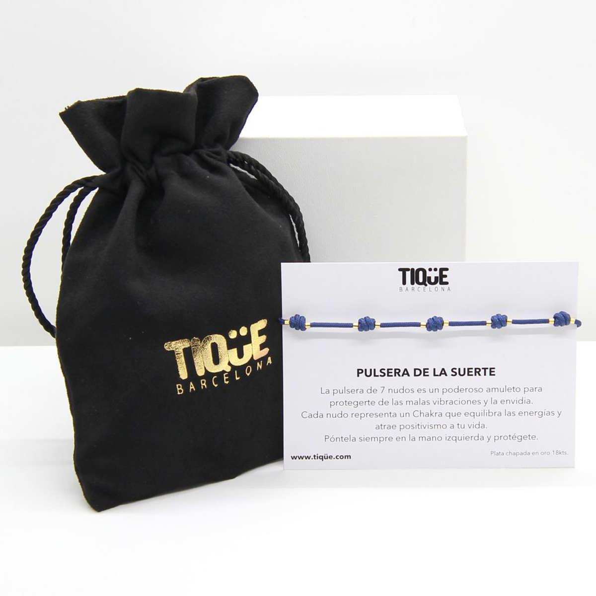 PULSERA TIQÜE BARCELONA SUERTE AZUL