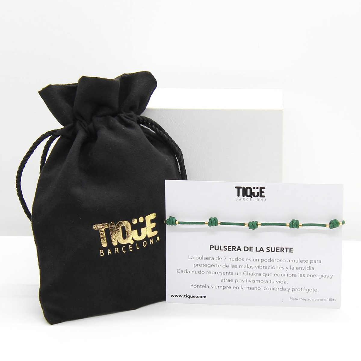 PULSERA TIQÜE BARCELONA SUERTE VERDE