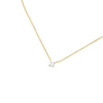 COLGANTE SOLITARIO DE ORO AMARILLO Y DIAMANTE CULTIVADO PY11678D