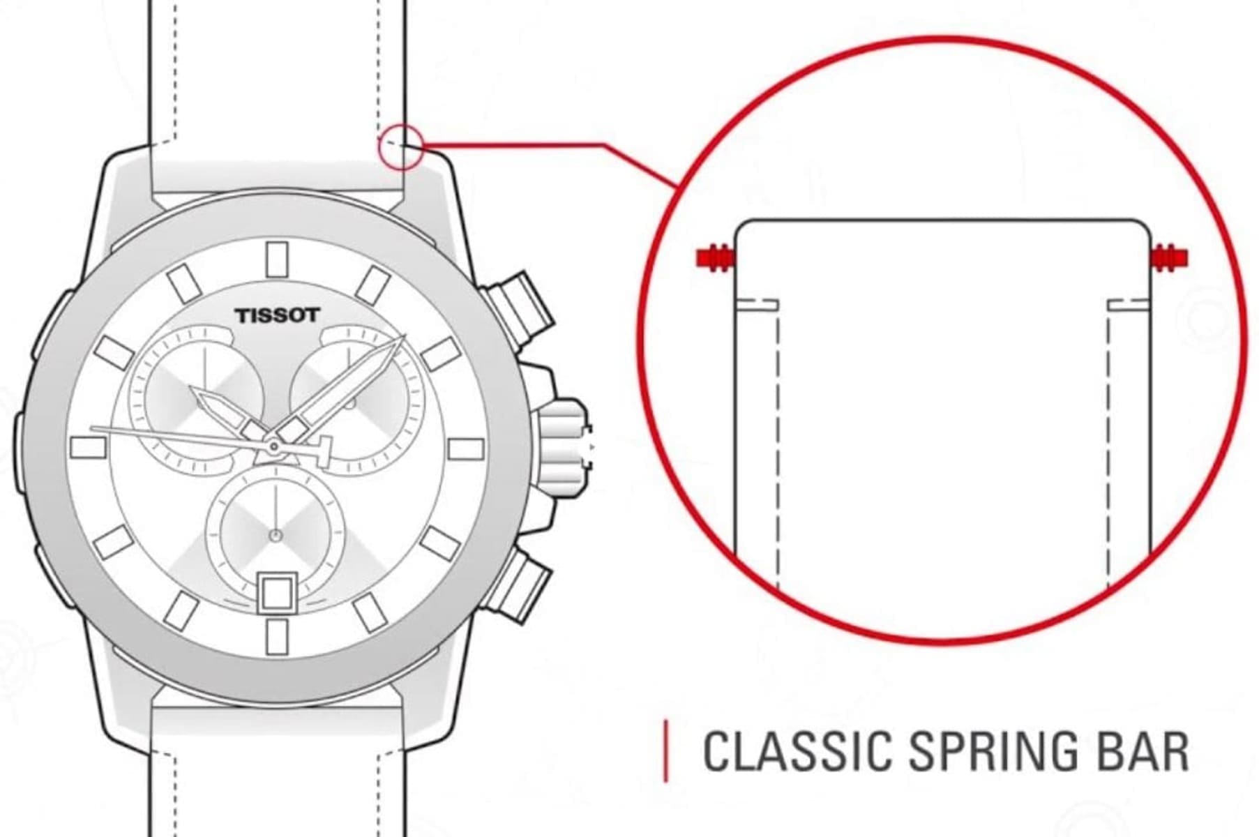 correa reloj marrón tissot T852047777 1