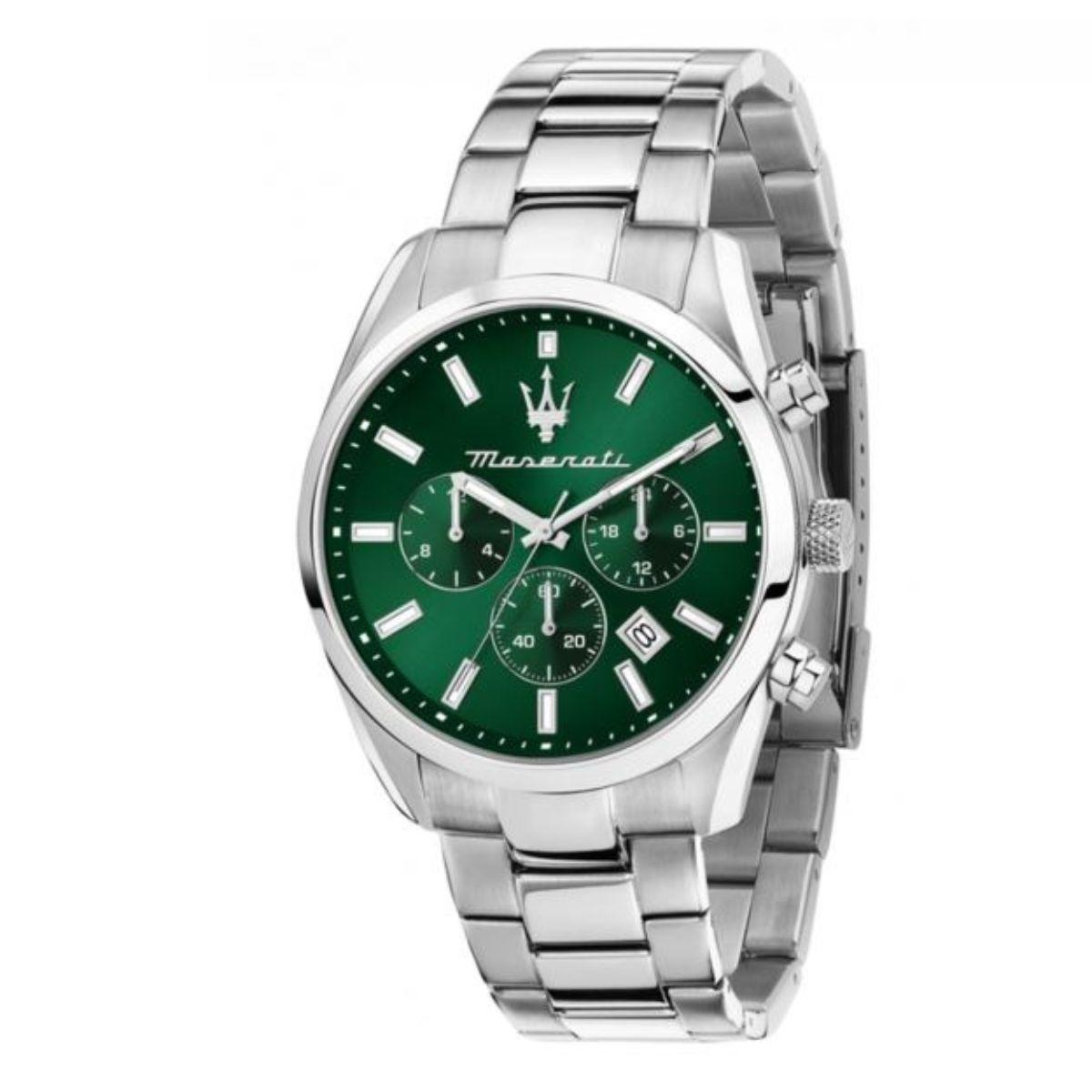 rellotge maserati analògic attrazione amb esfera de color verd, rellotge per a home.