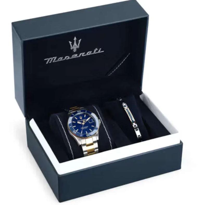 RELOJ MASERATI COMPETIZIONE BICOLOR CON ESFERA AZUL Y PULSERA A CONJUNTO R8873600007