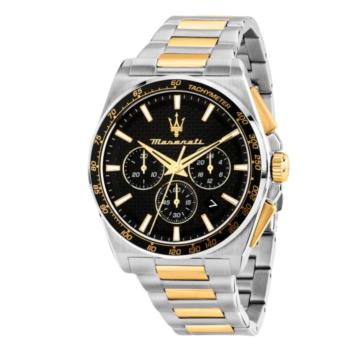 RELOJ MASERATI VELOCITA CORREA BICOLOR Y ESFERA NEGRA R8873652003