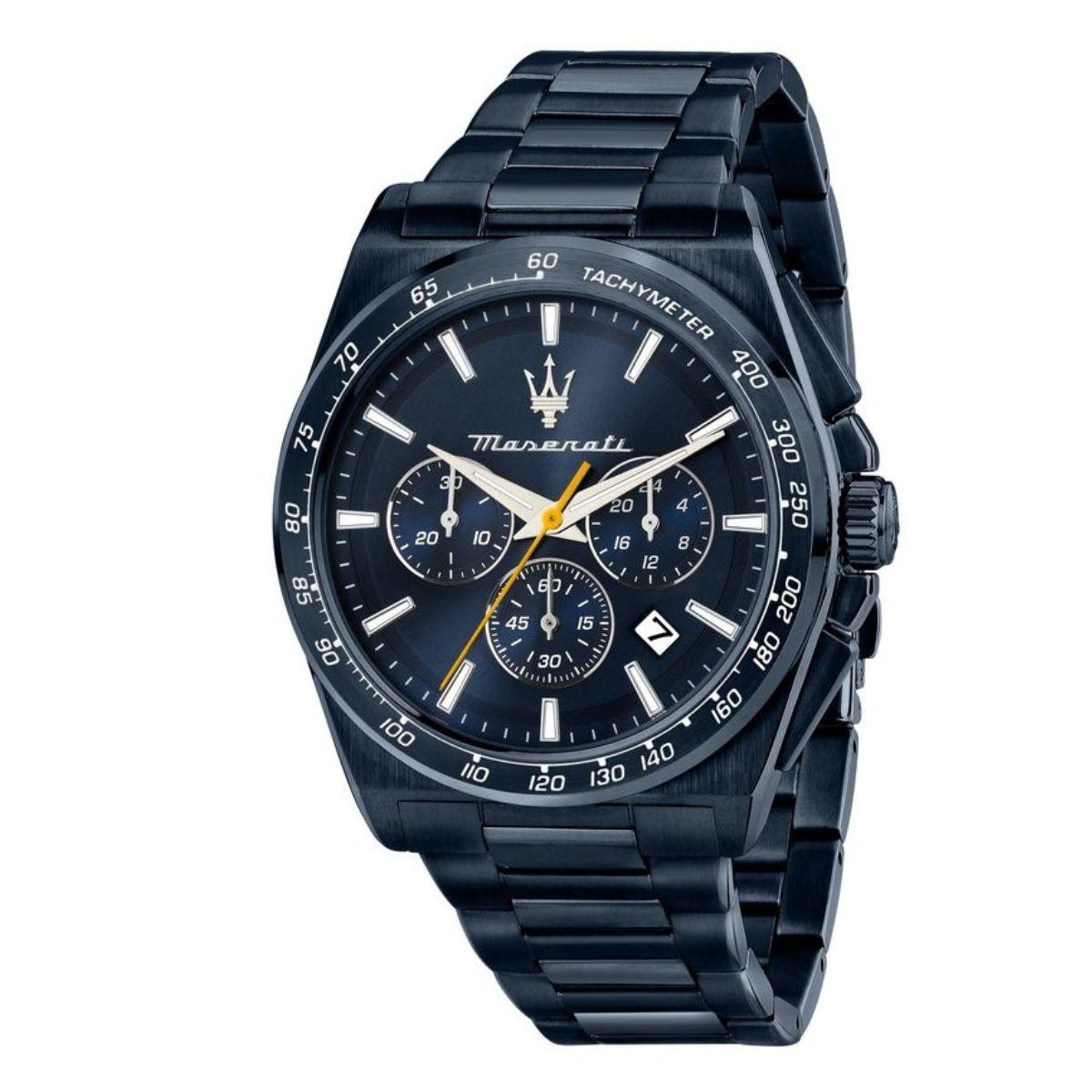 Maserati Velocità blue chronograph watch for men
