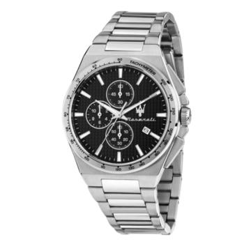 RELOJ MASERATI VELOCITA COLOR PLATEADO Y ESFERA NEGRA R8873653004