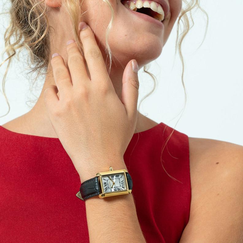 RELLOTGE RADIANT NICOLE AMB CORRETJA DE PELL NEGRA RA644204