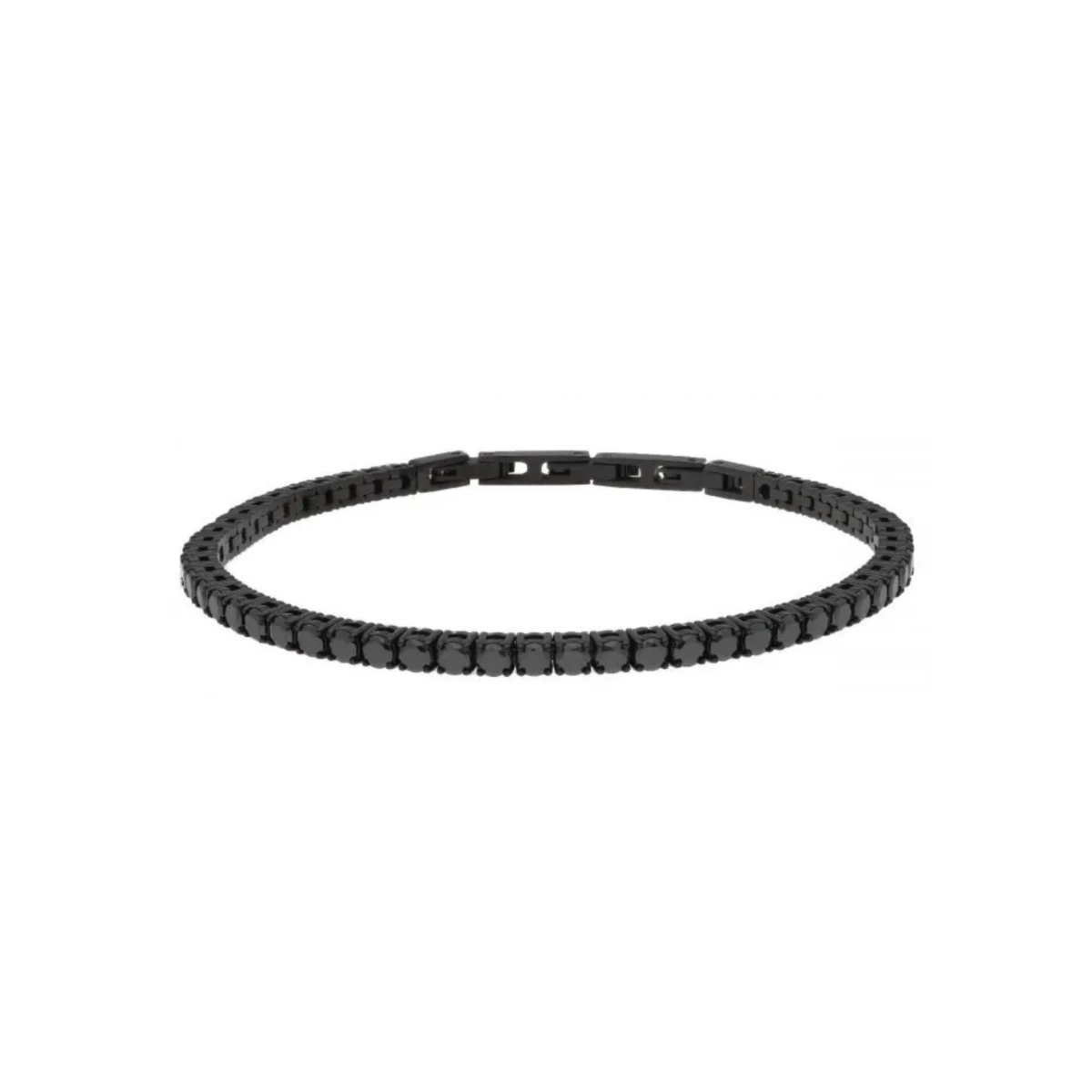 PULSERA LISKA DE ACER NEGRA CADENA CIRCONITAS RB226BR-1NN