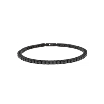 PULSERA LISKA DE ACER NEGRA CADENA CIRCONITAS RB226BR-1NN