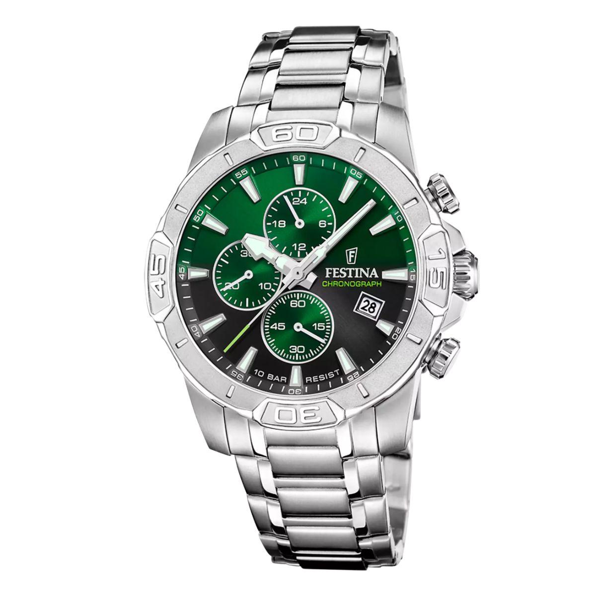 RELOJ FESTINA TIMELESS CHRONOGRAPH ESFERA VERDE F20704/5