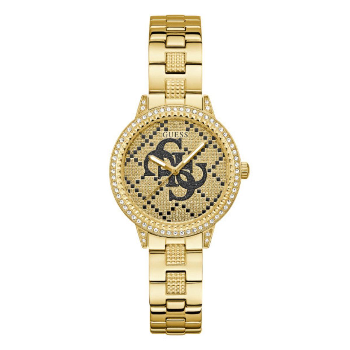 RELOJ GUESS G LACE COLOR DORADO CON CRISTALES GW0944L2