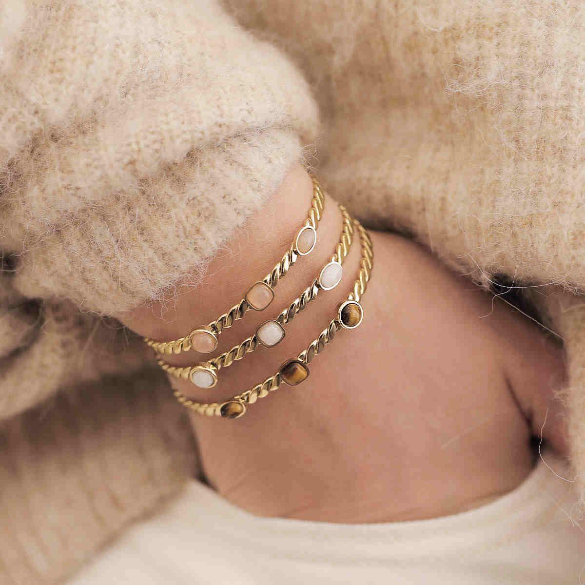 ZAG BIJOUX BANGLE FOR WOMEN TRESSE SBJ7953-01WHT