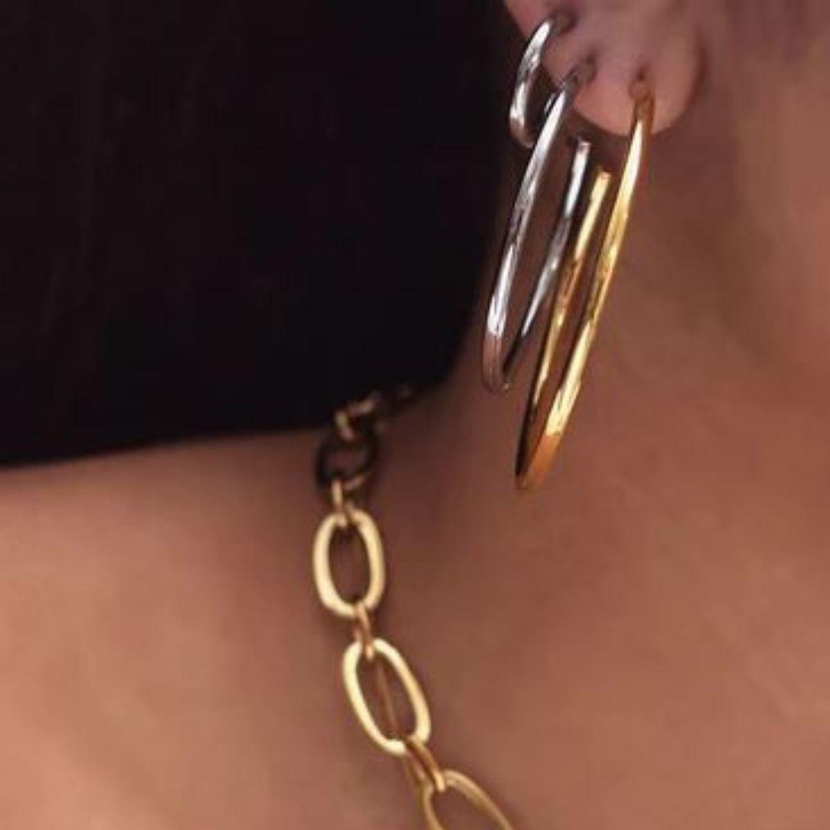 PENDIENTES ZAG BIJOUX SABRINA DE ACERO EN FORMA DE ARO SEC21313-00UNI3X20