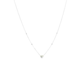 ZAG BIJOUX ETERNITY HEART-SHAPED STEEL NECKLACE WITH MOTHER-OF-PEARL SNS18567-00SEL