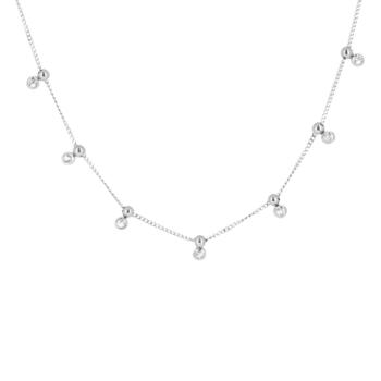 COLLAR ZAG BIJOUX DE ACERO Y CIRCONITAS SNS20120-00WHT