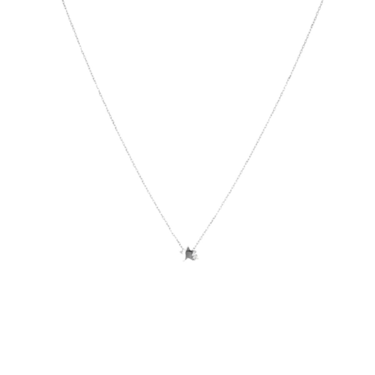 ZAG BIJOUX ASTRAL STAR-SHAPED STEEL PENDANT WITH WHITE ZIRCONIA SNS23138-00WHT