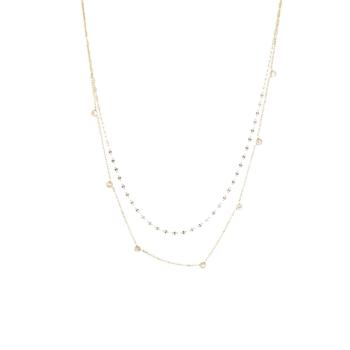 COLLARET ZAG BIJOUX TAZIO DE DOBLE VOLTA D'ACER COLOR DAURAT AMB CIRCONETES SNX25635-01WHT