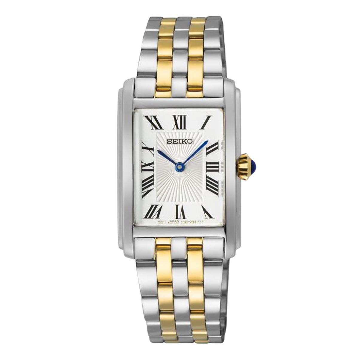 rellotge seiko bicolor quadrat
