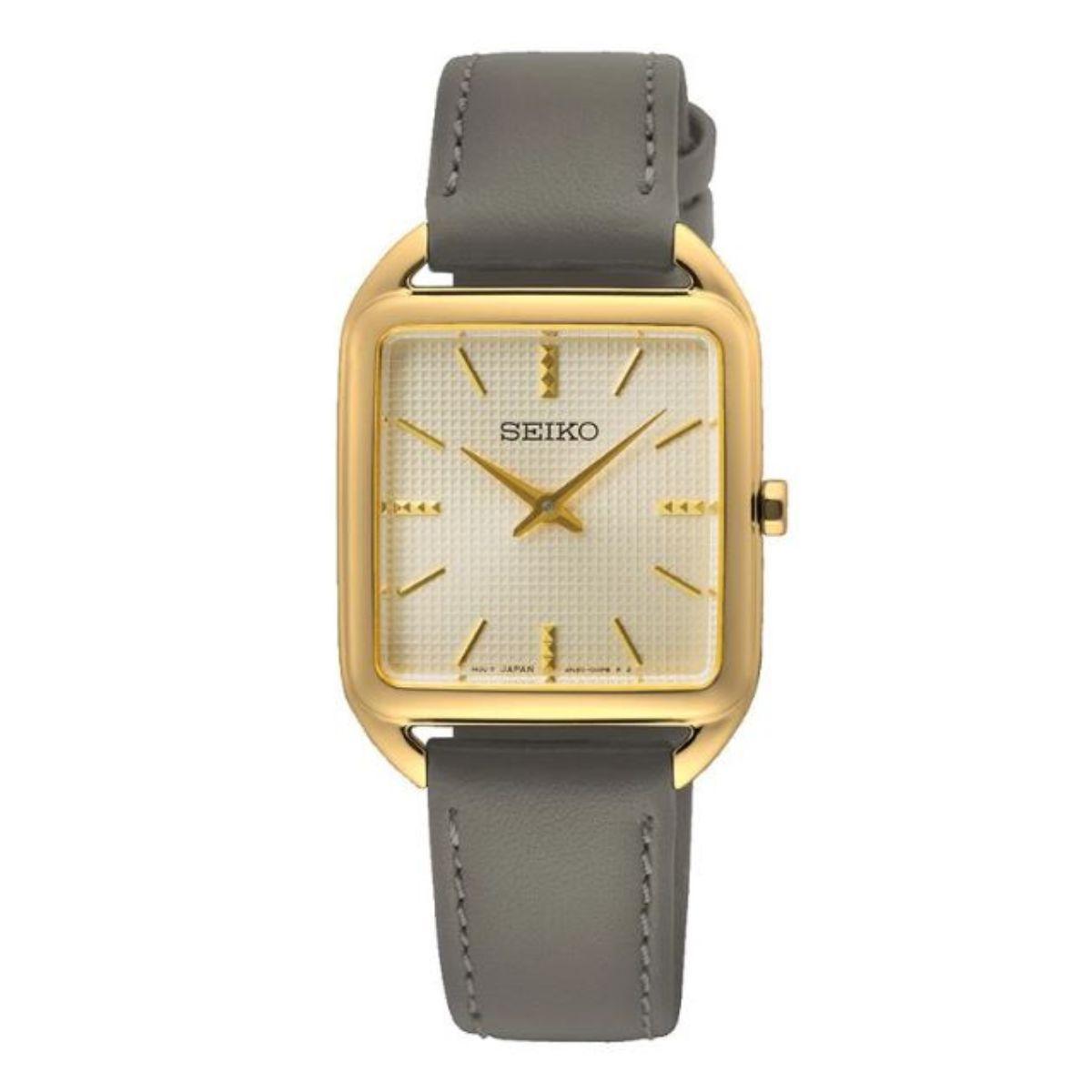 RELLOTGE SEIKO ESFERA QUADRADA I CORRETJA DE PELL SWR090P1