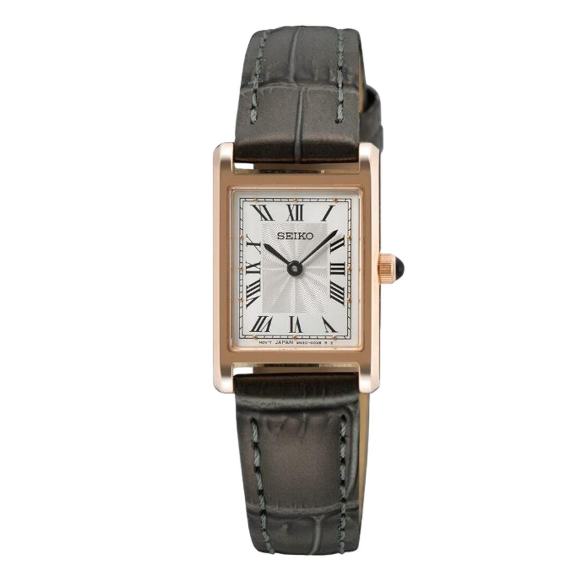rellotge seiko amb corretja de pell marró