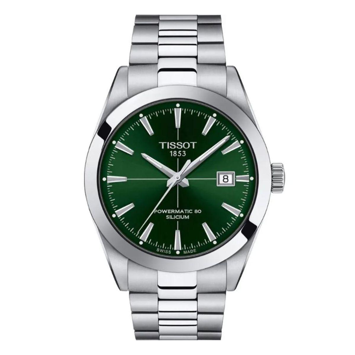 TISSOT GENTLEMAN WATCH 40mm GREEN DIAL T1274071109101