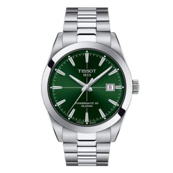 TISSOT GENTLEMAN WATCH 40mm GREEN DIAL T1274071109101