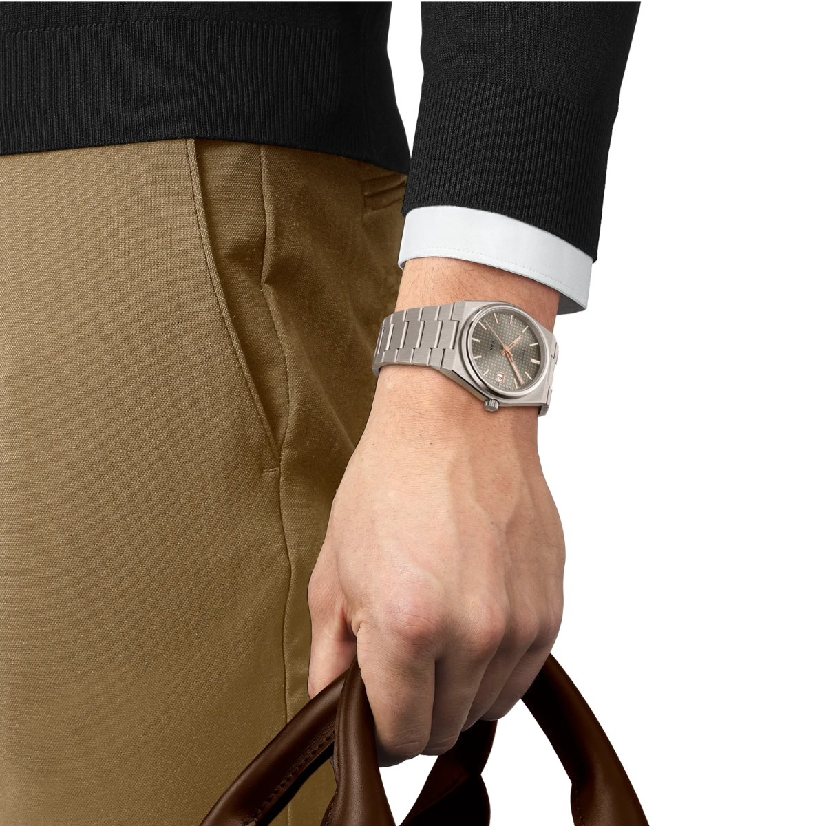 RELOJ TISSOT PRX TITANIO 38mm ESFERA ANTRACITA T1278074406100