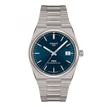 TISSOT PRX TITANIUM WATCH 38mm BLUE DIAL T1378074404100