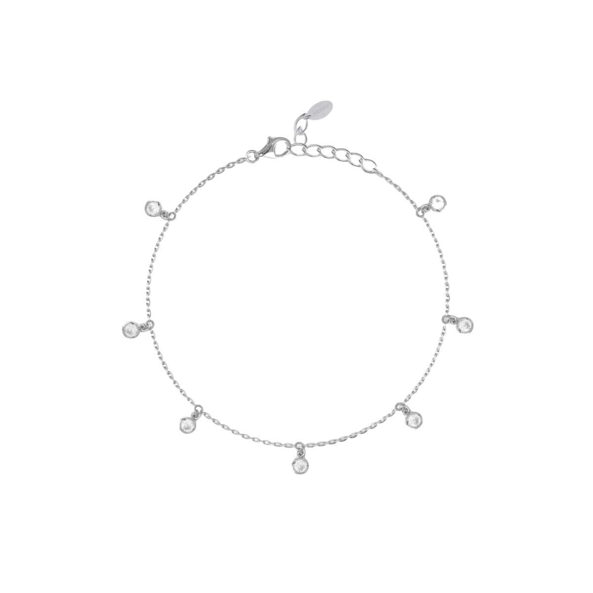 Tobillera de la marca Mabina de Plata con circonitas