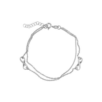 doble pulsera vidal y vidal de plata con infinitos X1275617B