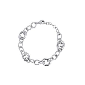 POLSERA VIDAL I VIDAL BANYADA EN PLATA D'ESLABONS RODONS RATLLATS X2587317B