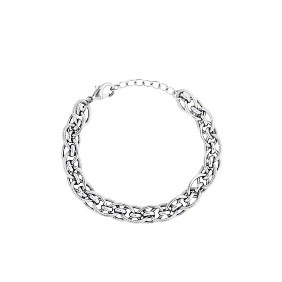 PULSERA VIDAL Y VIDAL CON BAÑO DE PLATA ESLABONES ENTRELAZADOS X2763517