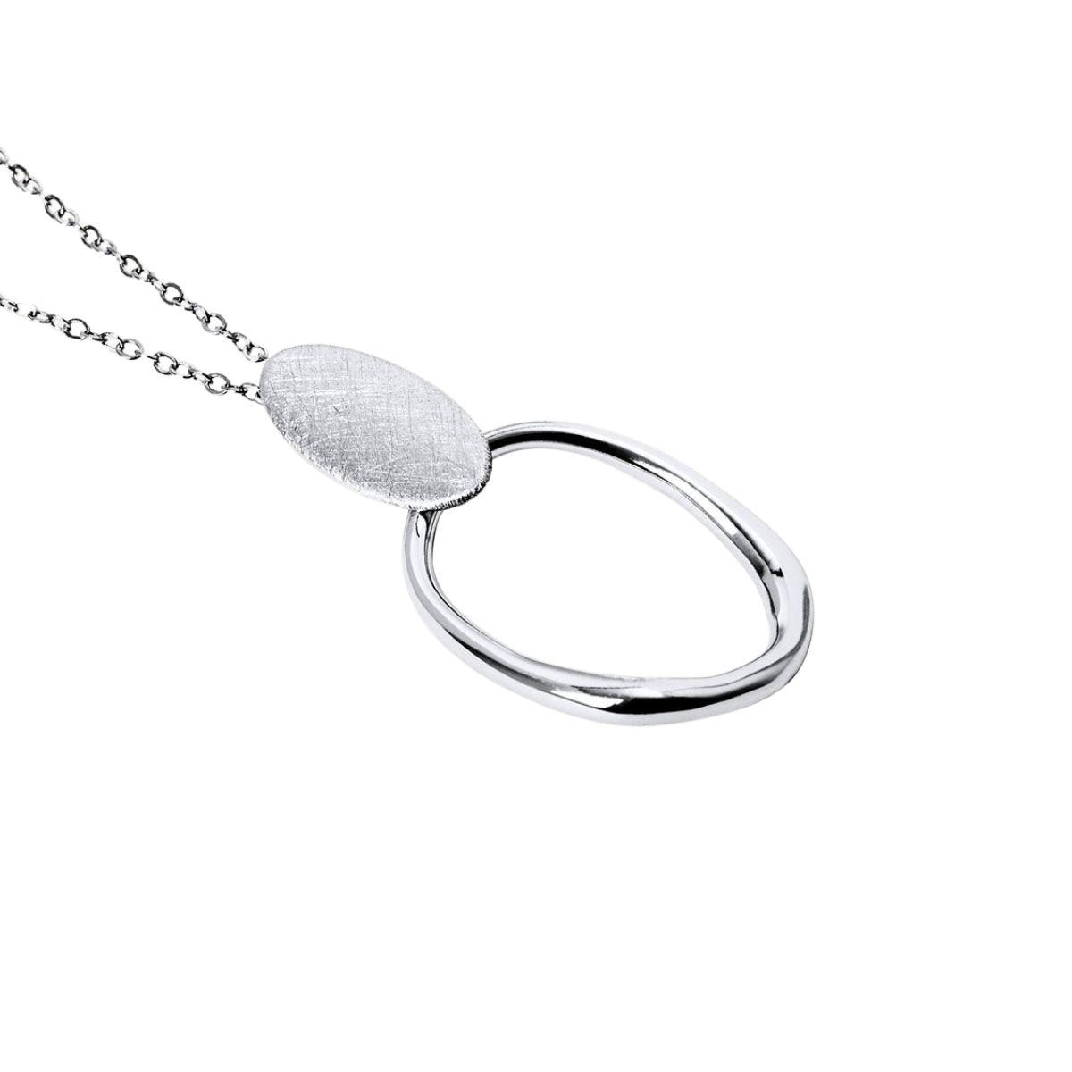 COLGANTE VIDAL Y VIDAL BAÑADO EN PLATA OVALADO BRILLANTE Y RAYADO X2768060