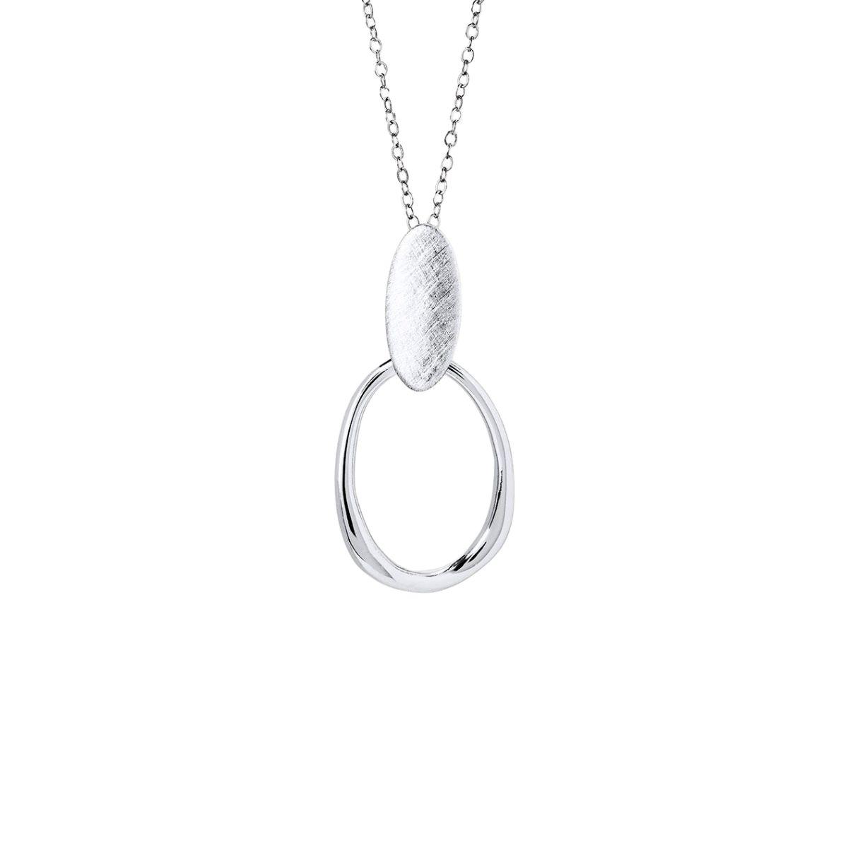 COLGANTE VIDAL Y VIDAL BAÑADO EN PLATA OVALADO BRILLANTE Y RAYADO X2768060