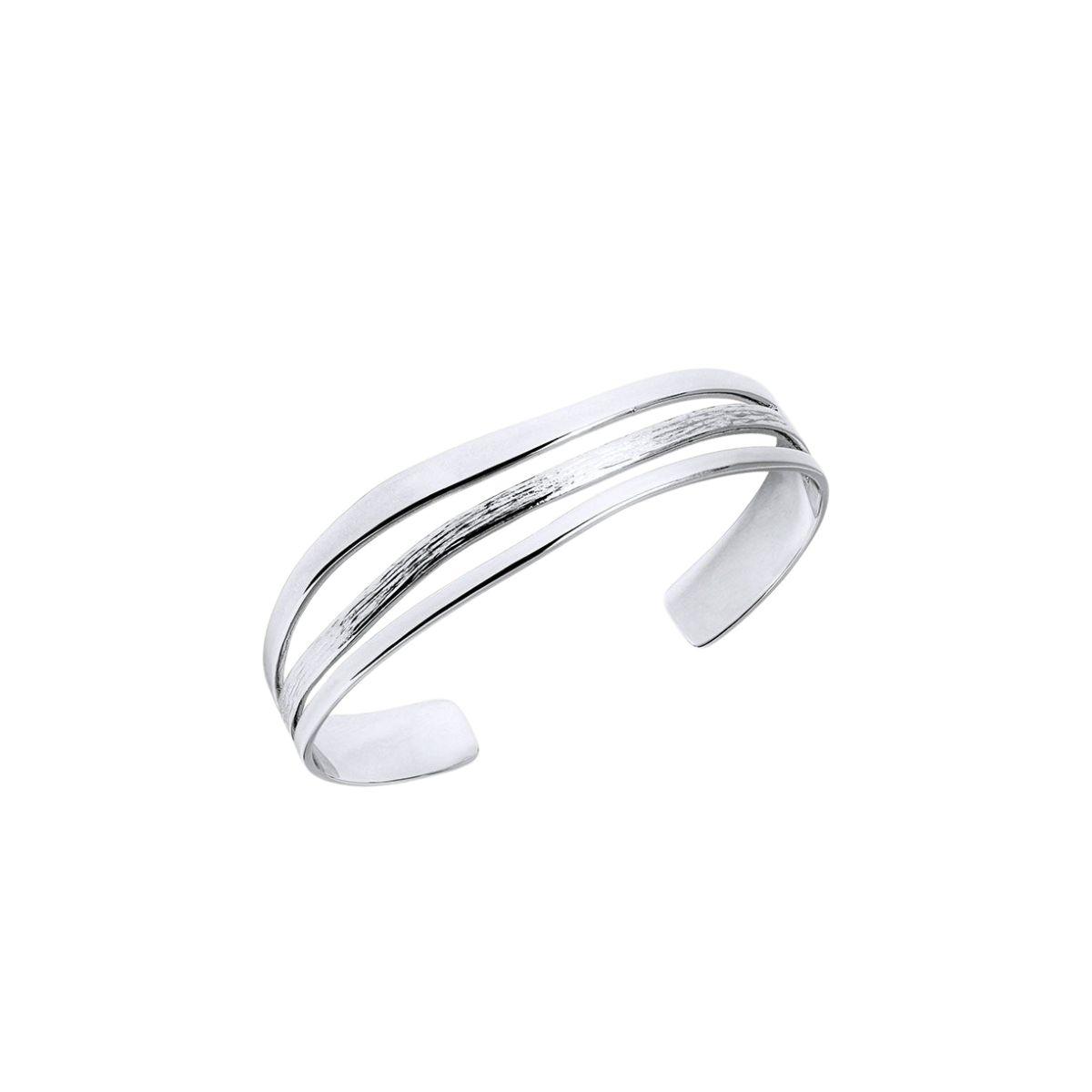 slave style bracelet with silver plated textures X27876