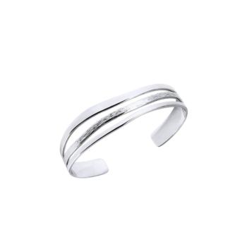 slave style bracelet with silver plated textures X27876