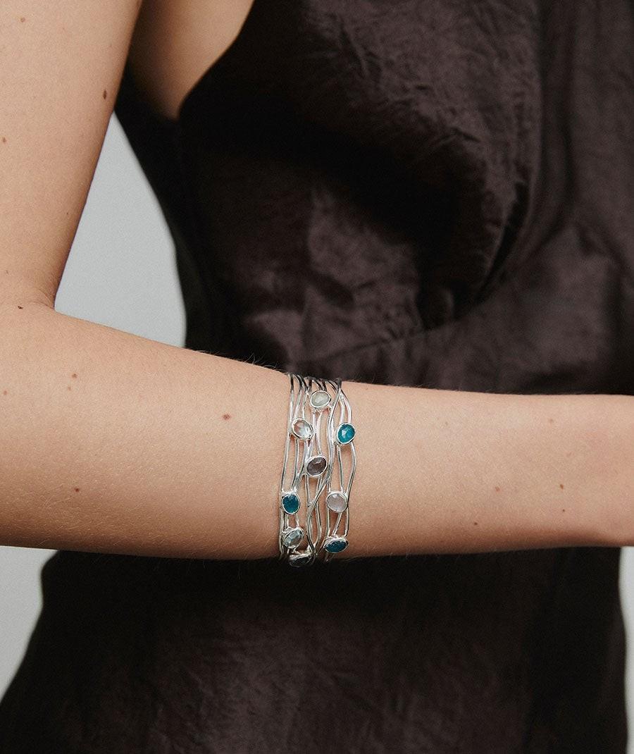 POLSERA VIDAL I VIDAL BANYADA EN PLATA AMB LOLITA, JADE I TOPAI X27959