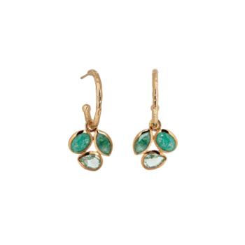 arracades vidal i vidal amb pedres naturals de tons verds. 