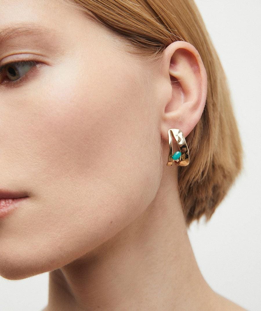 ARRACADES VIDAL&VIDAL BANYATS EN OR I AGATA TURQUESA X48054