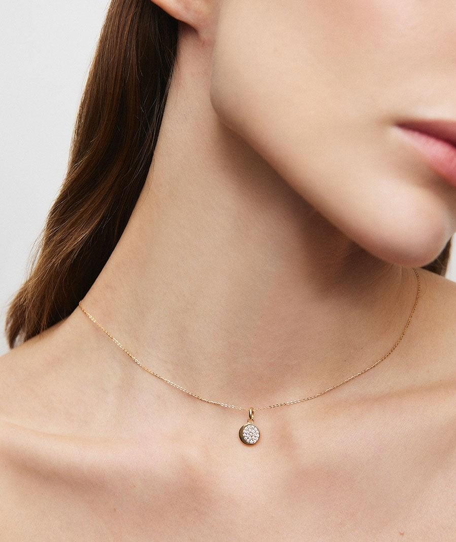 GOLD-PLATED SILVER PENDANT WITH ZIRCONIAS X7767438