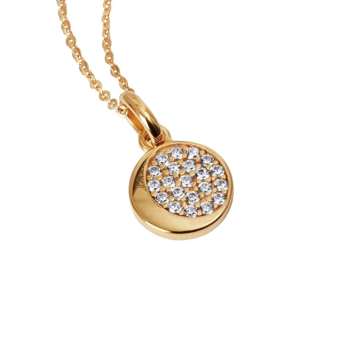GOLD-PLATED SILVER PENDANT WITH ZIRCONIAS X7767438